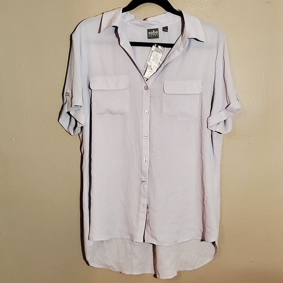 New York & Company Tops - NY&CO Soho - Short Sleeve Button Down - Size L